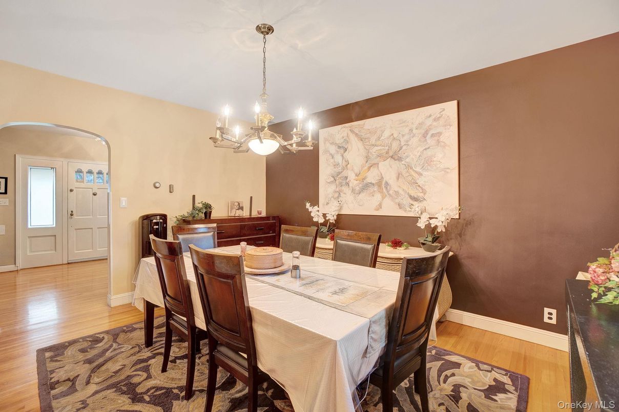 Chandelier, Dining room, Interior, Wood Texture Flooring