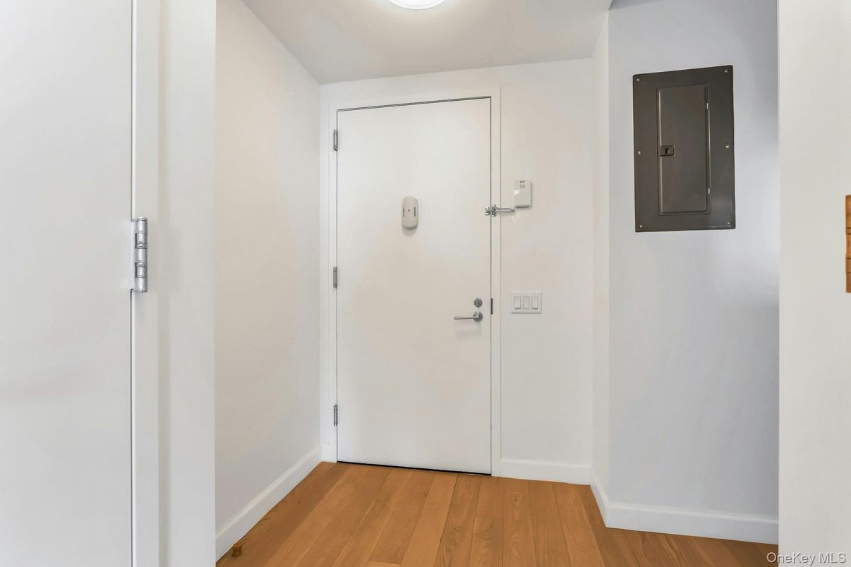 Bathroom, Glass Shower, Interior, Wood Texture Flooring