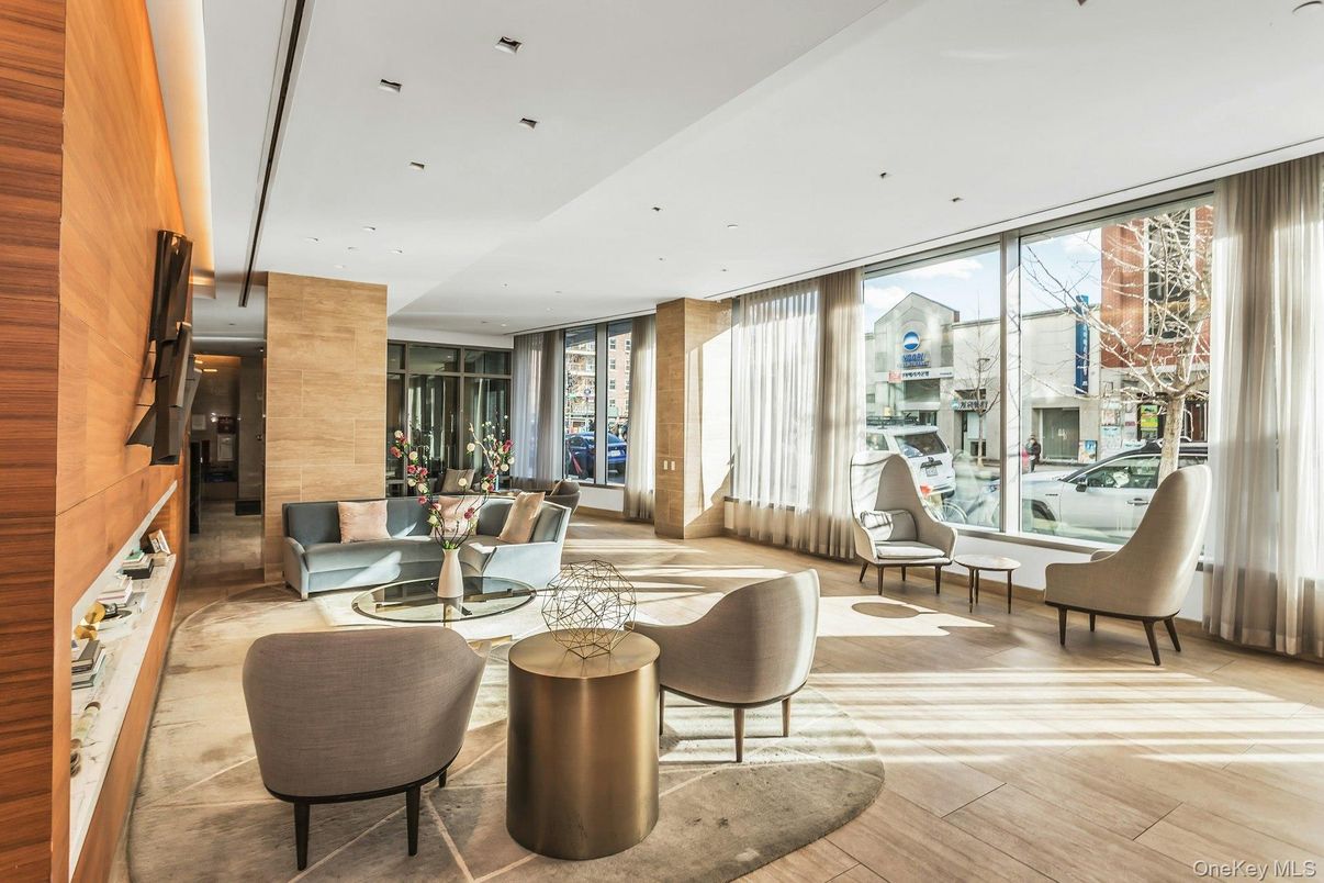 Dining room, Interior, Living room, Recessed Lighting, Wood Texture Flooring