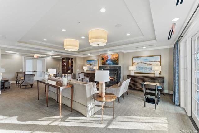 Dining room, Fireplace, Interior, Living room, Recessed Lighting