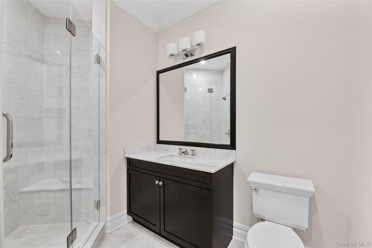 Bathroom, Glass Shower, Interior, Marble, Marble Walls