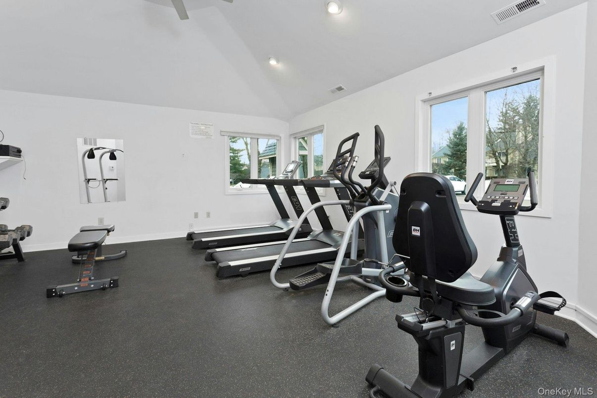 Fitness Equipment, Gym, Interior, Recessed Lighting