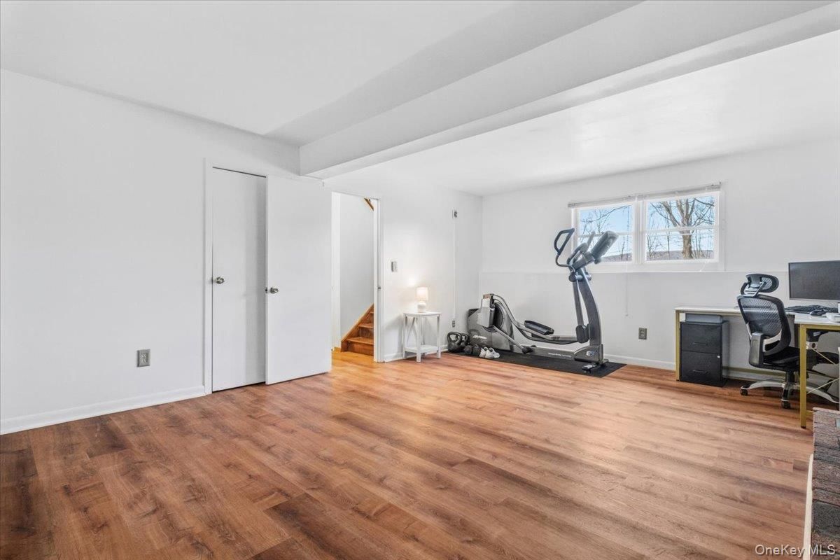 Fitness Equipment, Home Office, Interior, Wood Texture Flooring