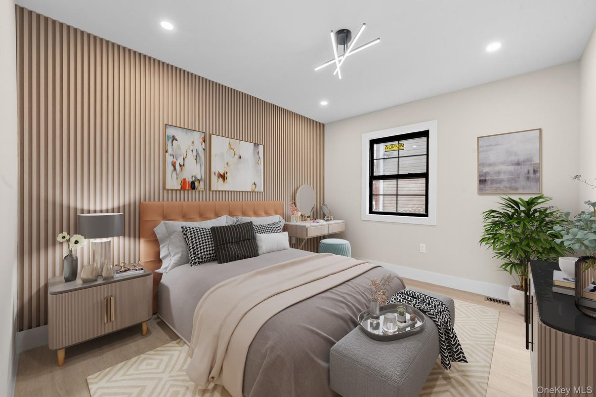 Bedroom, Interior, Recessed Lighting