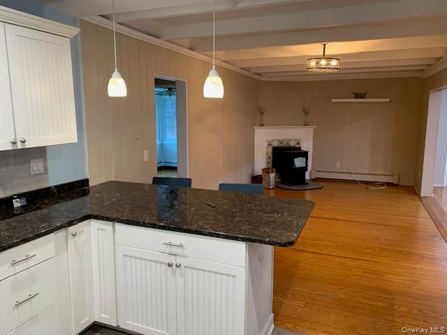 Fireplace, Interior, Pendant Lights, Wood Texture Flooring