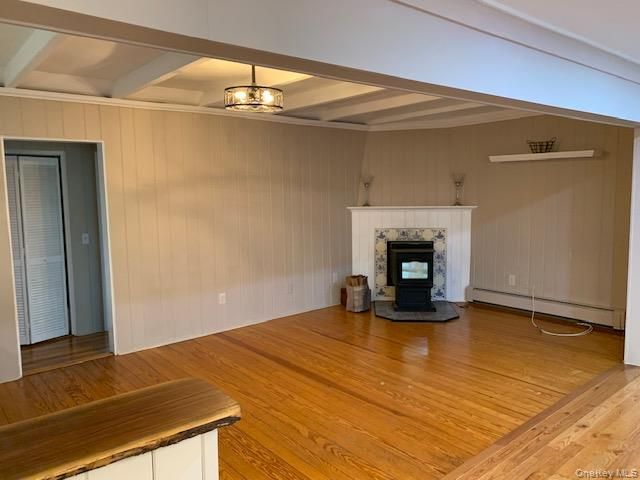 Empty room, Fireplace, Interior, Wood Texture Flooring