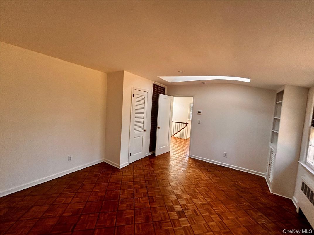 Empty room, Fireplace, Interior, Recessed Lighting, Wood Texture Flooring