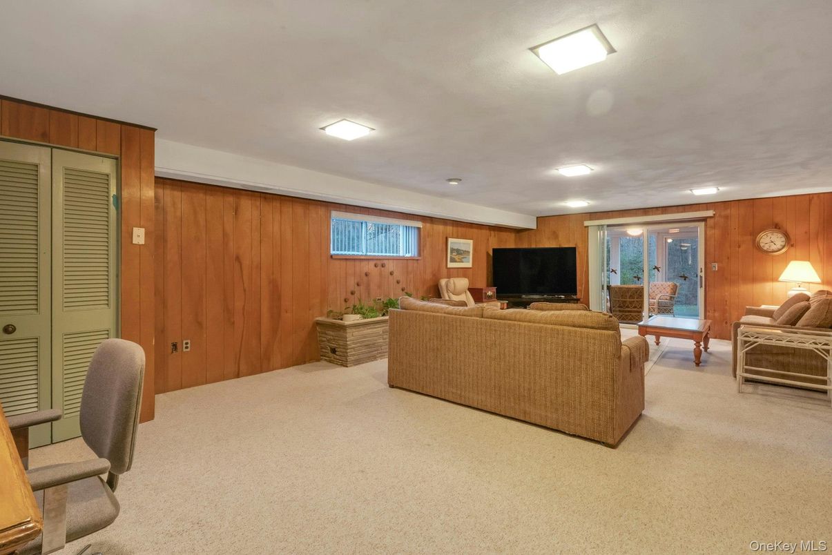 Interior, Living room, Recessed Lighting, Wooden Walls