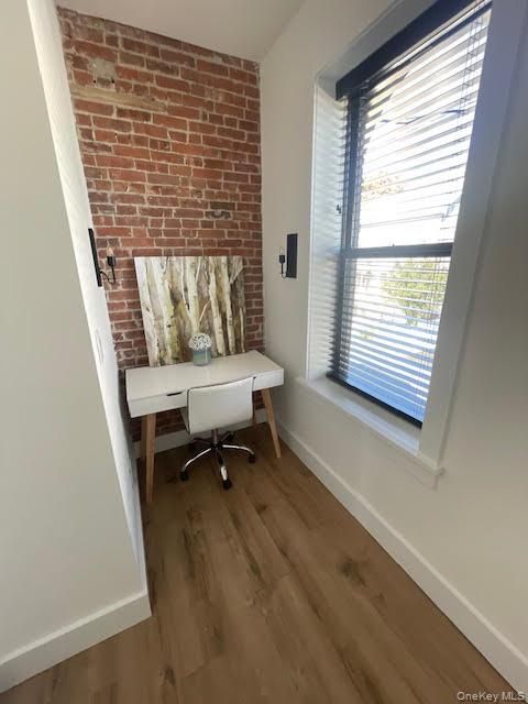 Interior, Stone Walls, Wood Texture Flooring