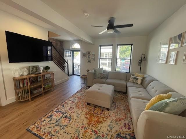 Interior, Living room, Stone Walls, Wood Texture Flooring
