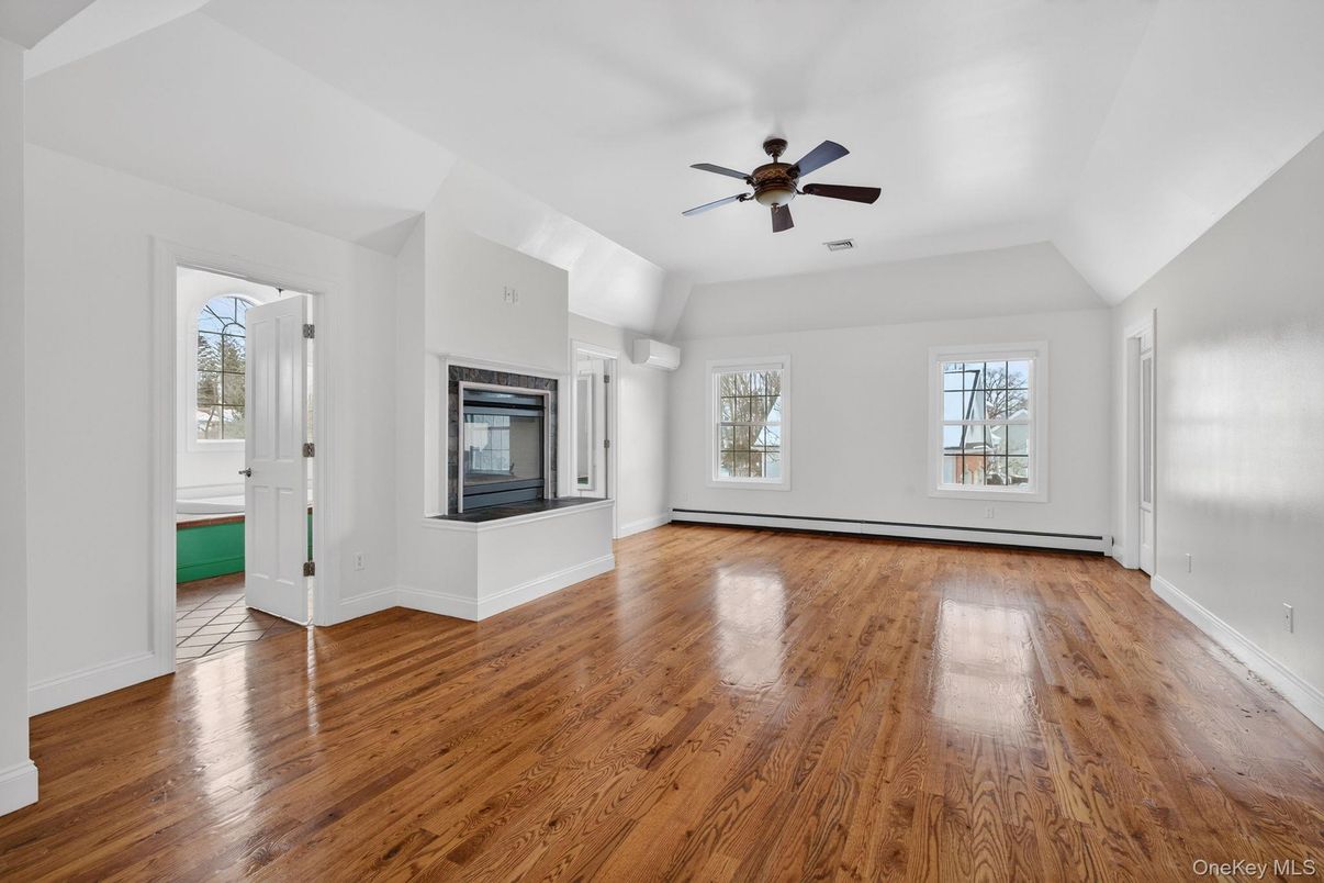 Empty room, Fireplace, Interior, Wood Texture Flooring
