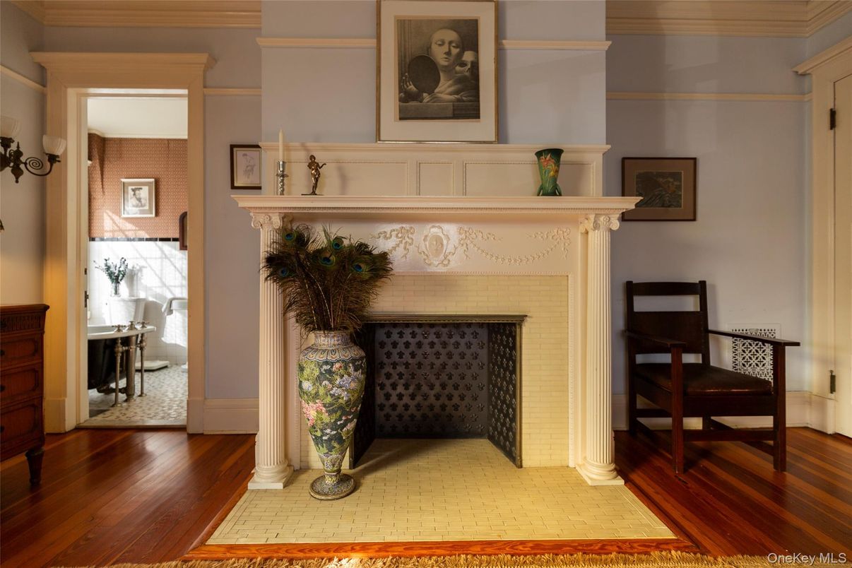 Fireplace, Interior, Wood Texture Flooring