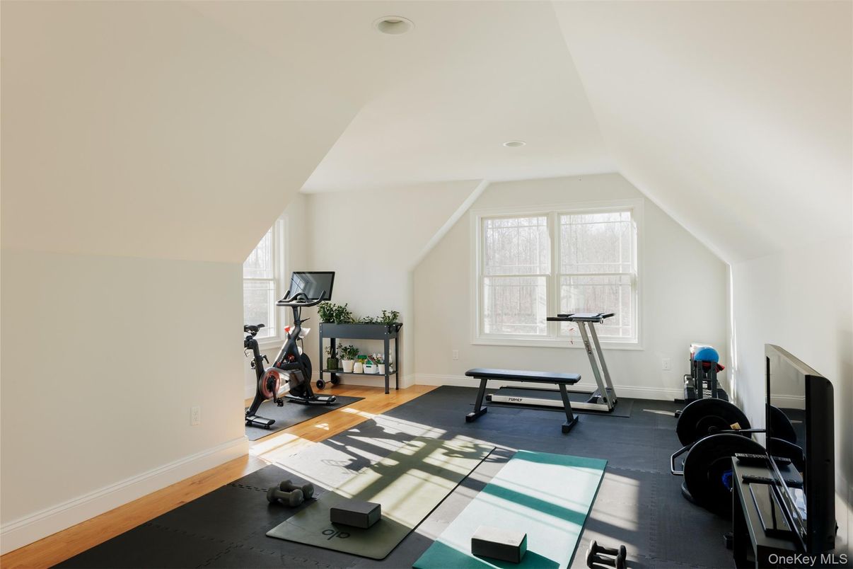 Fitness Equipment, Interior, Wood Texture Flooring