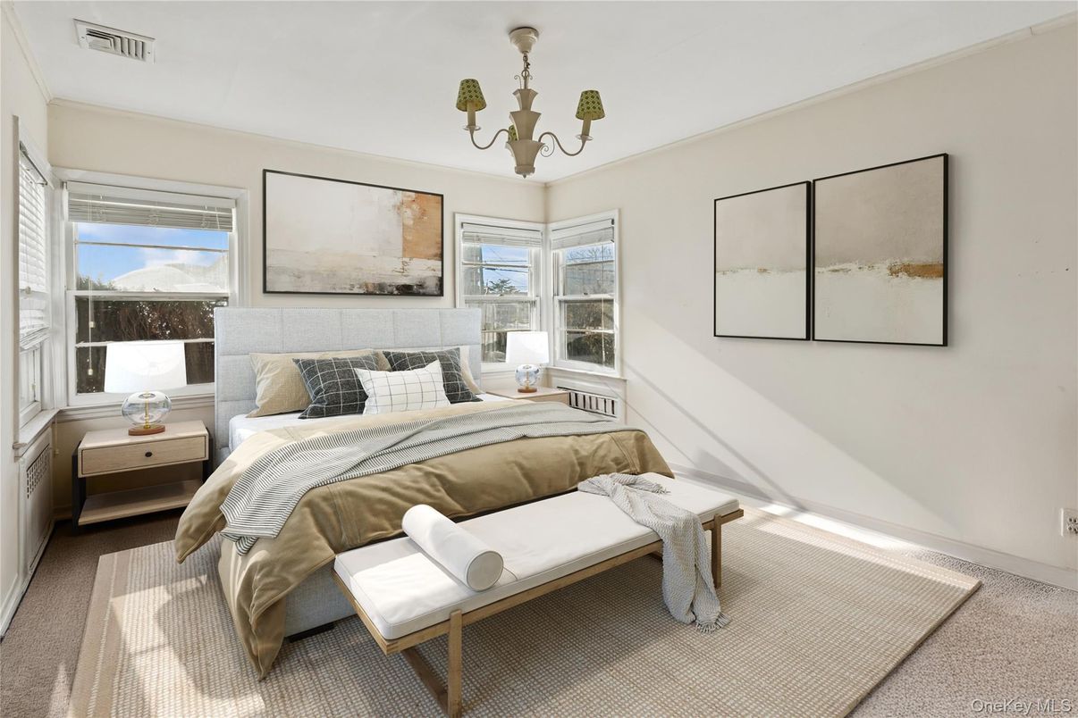 Bedroom, Chandelier, Interior