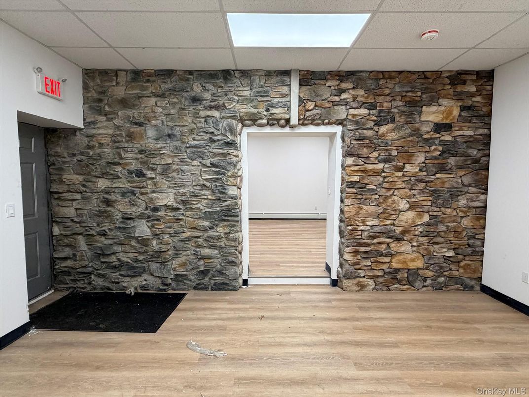 Interior, Stone Walls, Wood Texture Flooring