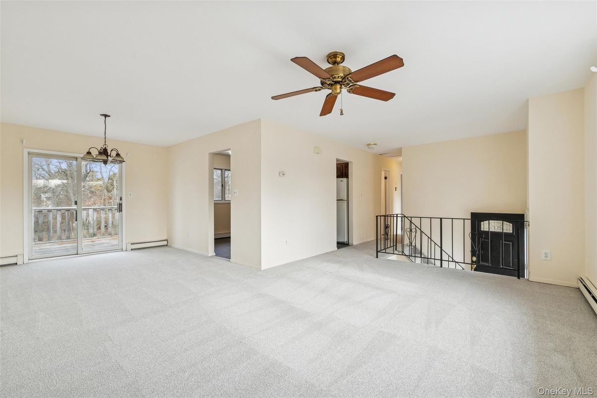 Empty room, Fireplace, Interior, Pendant Lights