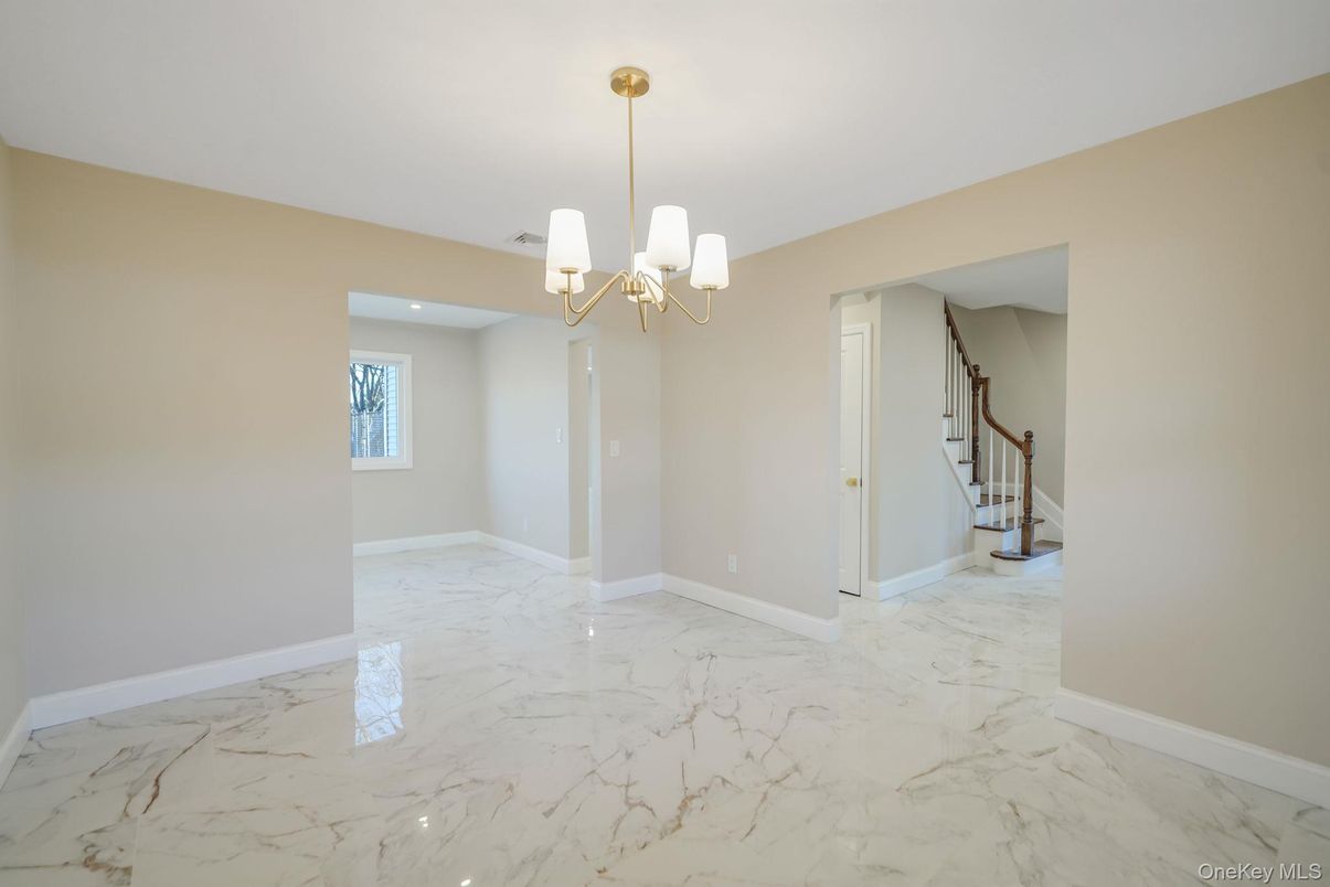 Chandelier, Empty room, Interior, Marble, Pendant Lights, Recessed Lighting