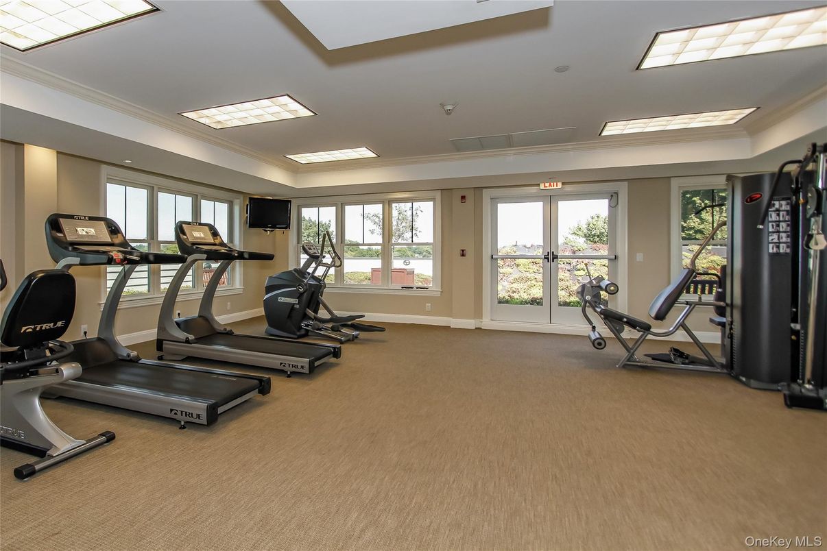 Fitness Equipment, Gym, Interior, Recessed Lighting