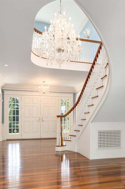 Chandelier, Interior, Recessed Lighting, Wood Texture Flooring