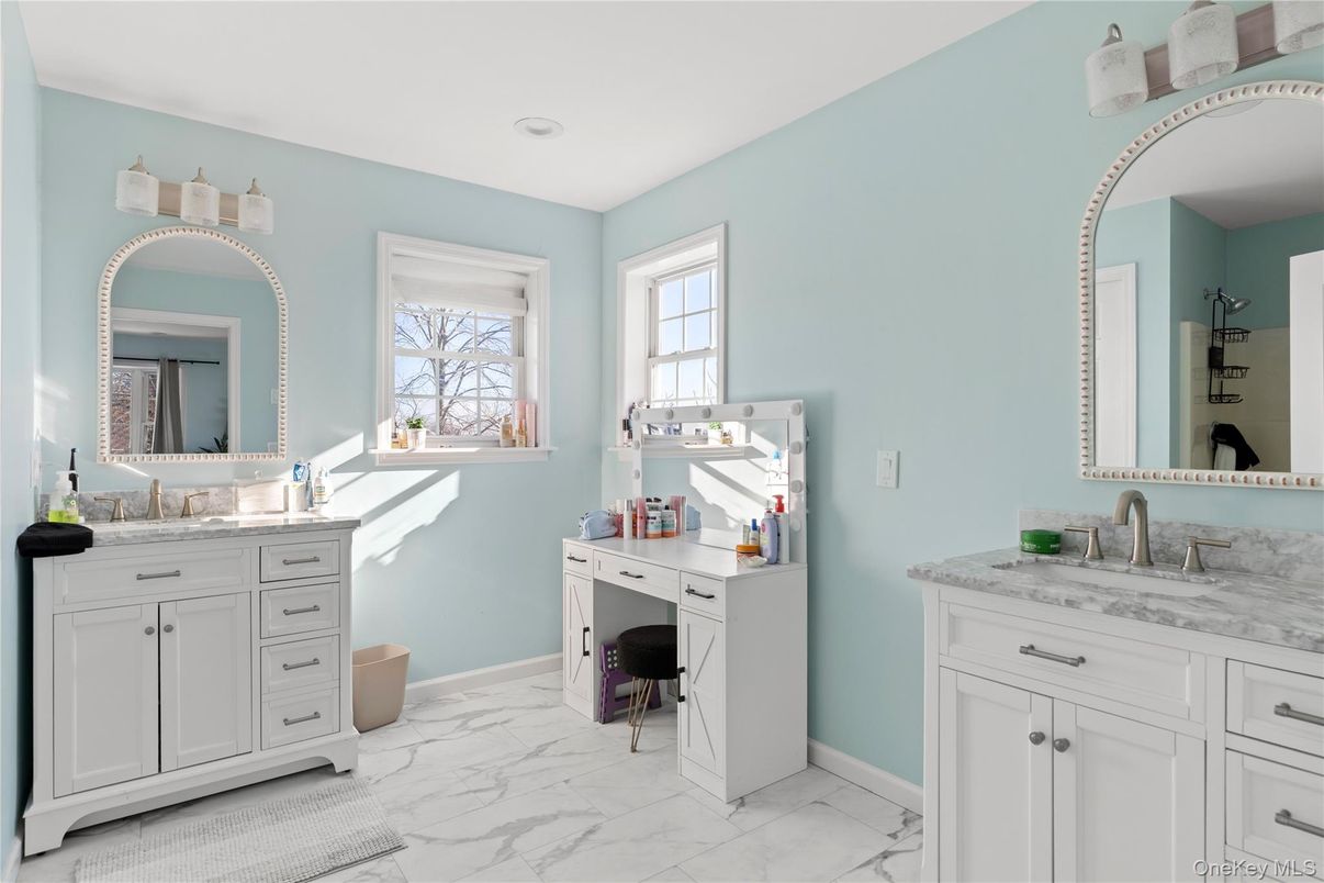 Bathroom, Dual Sink Vanities, Interior, Marble