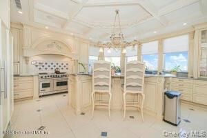 Chandelier, Interior, Kitchen, Recessed Lighting, Stainless Steel Appliances