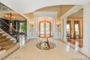 Chandelier, Interior, Wood Texture Flooring