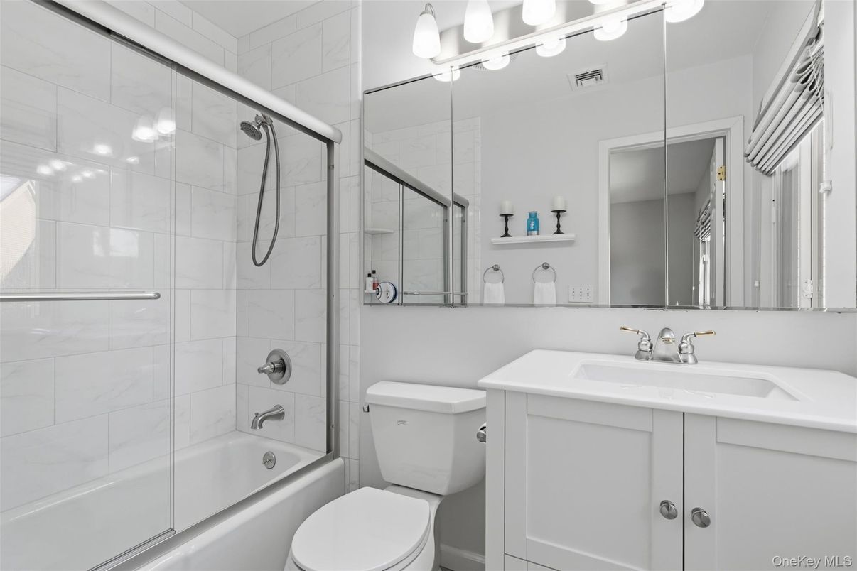 Bathroom, Glass Shower, Interior, Marble Walls