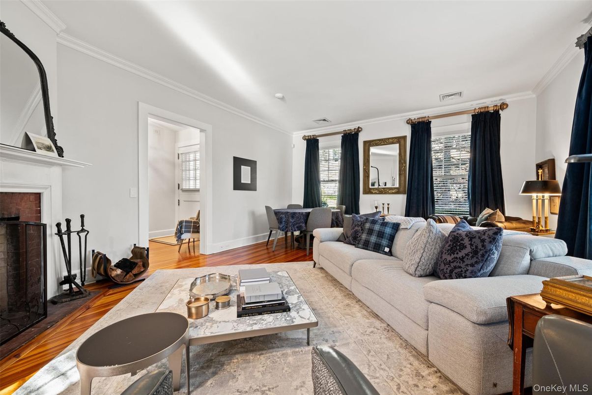 Dining room, Fireplace, Interior, Living room, Wood Texture Flooring
