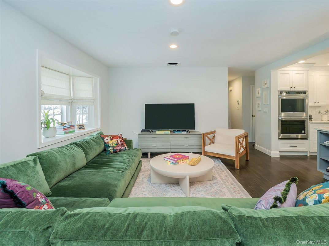 Interior, Kitchen, Living room, Recessed Lighting, Stainless Steel Appliances, Wood Texture Flooring