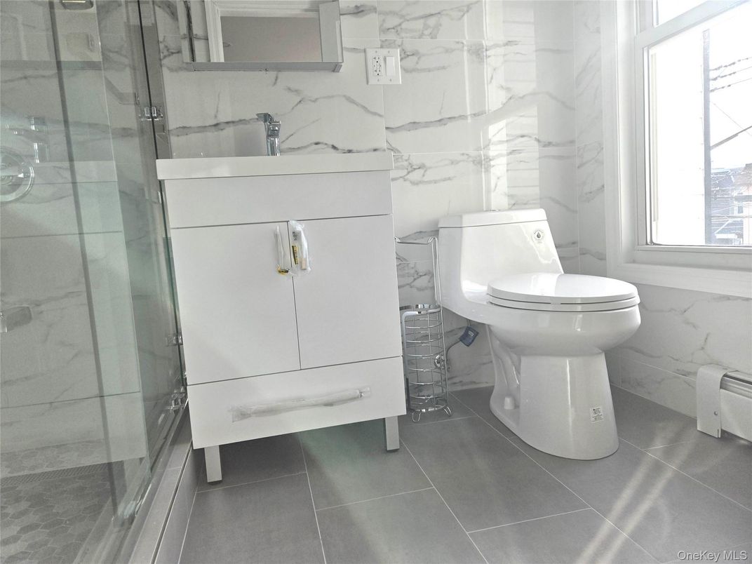 Bathroom, Glass Shower, Interior, Marble Walls