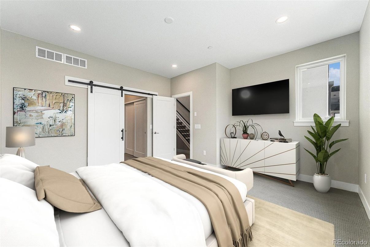 Bedroom, Interior, Recessed Lighting