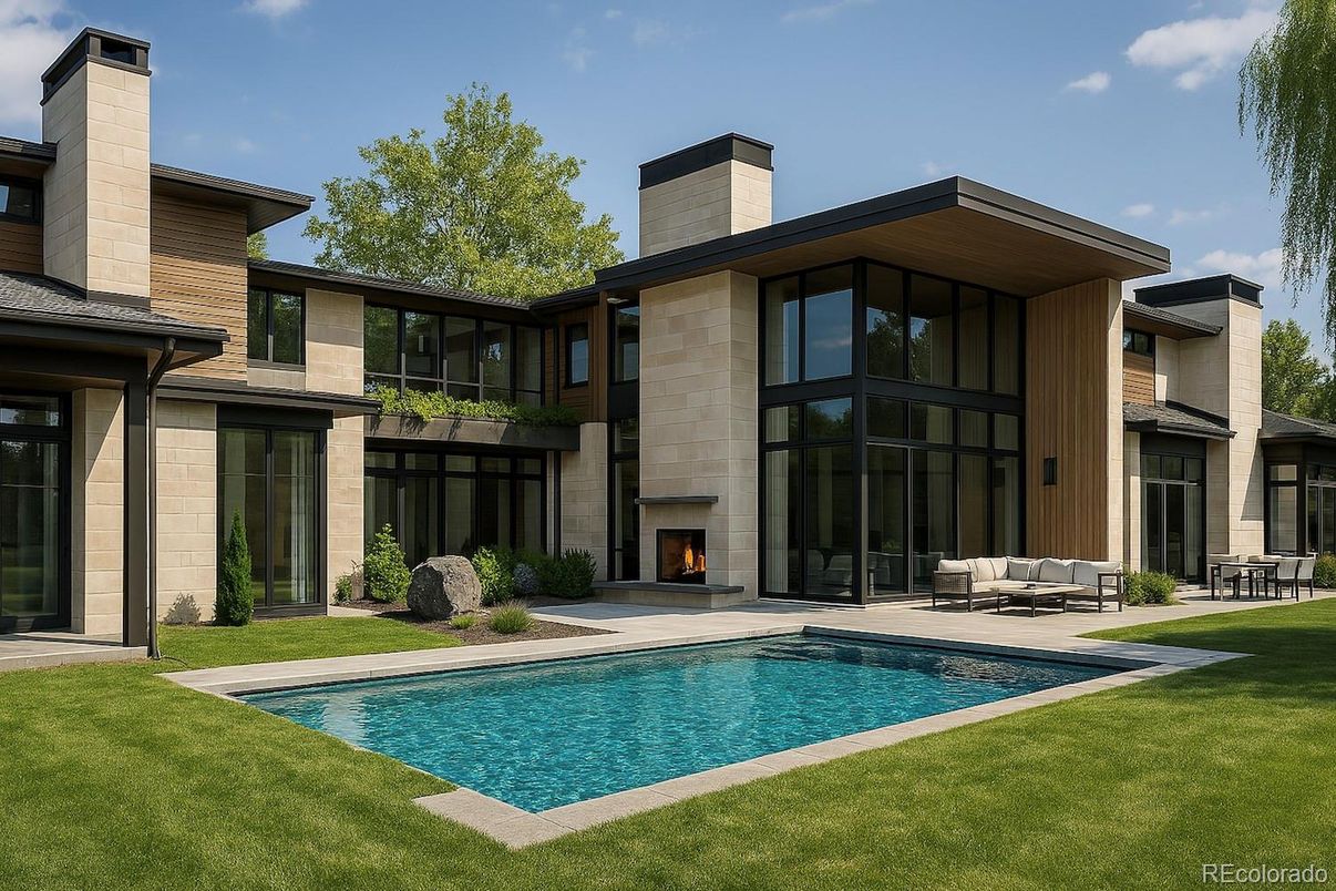 Backyard, Exterior, Fireplace, Pool