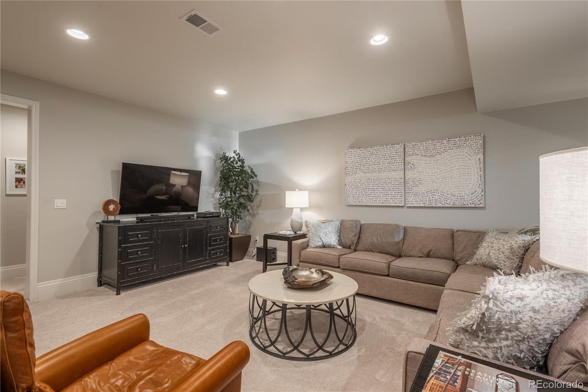Interior, Living room, Recessed Lighting