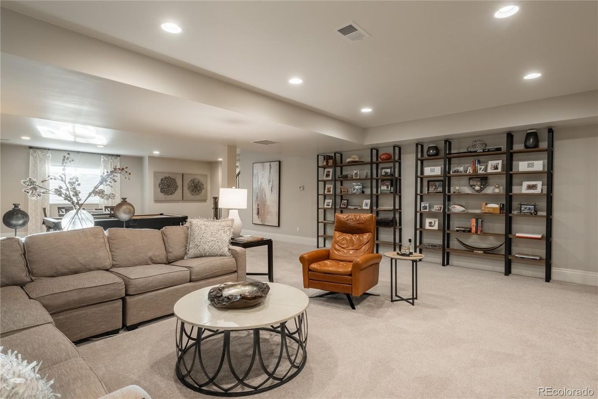 Interior, Living room, Recessed Lighting