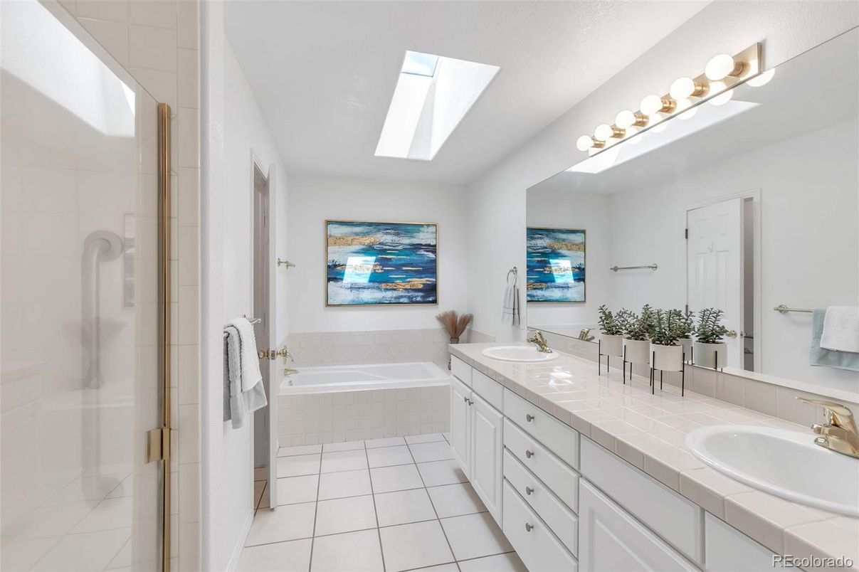 Bathroom, Dual Sink Vanities, Interior, Tile Countertops