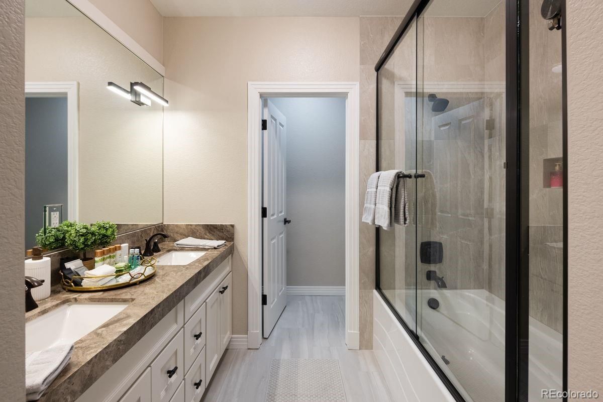 Bathroom, Dual Sink Vanities, Glass Shower, Interior