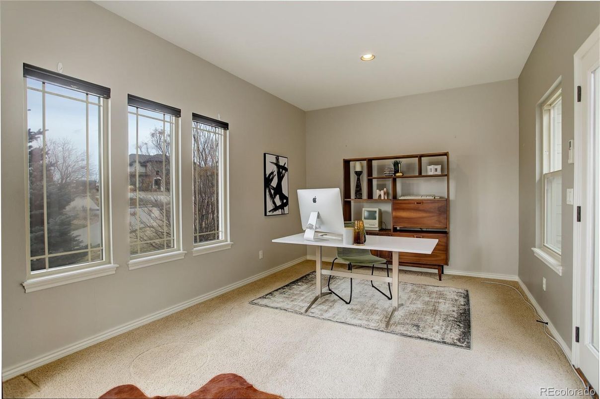 Home Office, Interior, Recessed Lighting