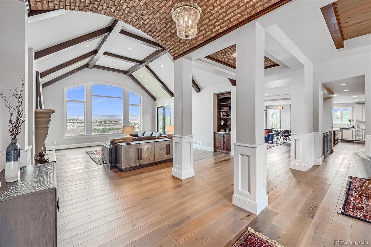 Interior, Recessed Lighting, Wooden Beams, Wood Texture Flooring