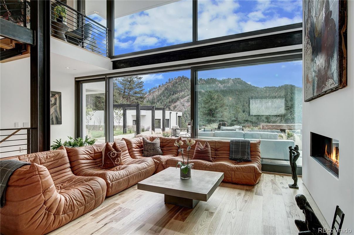 Fireplace, Interior, Living room, Wood Texture Flooring