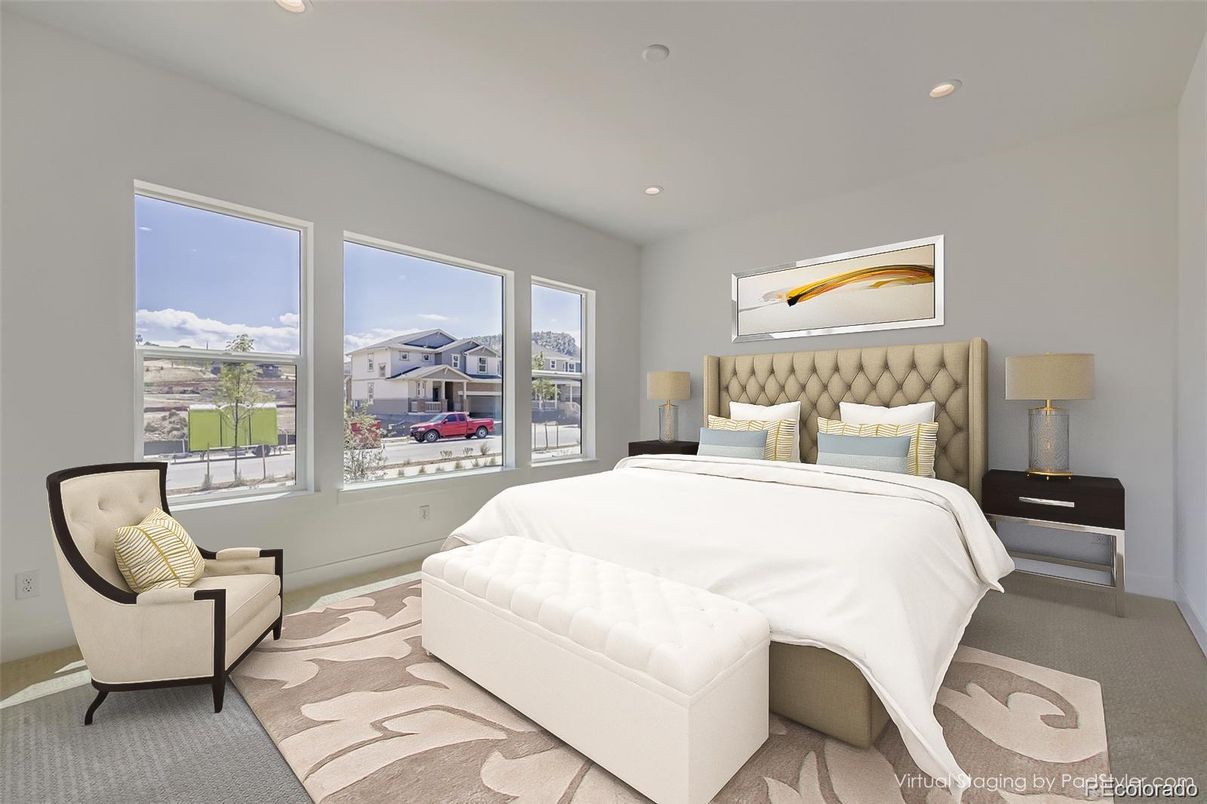 Bedroom, Interior, Recessed Lighting