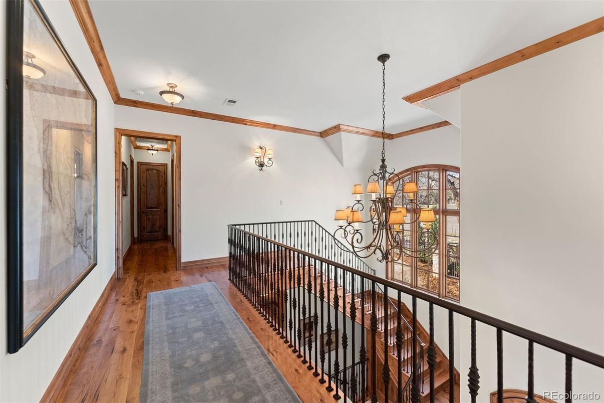 Chandelier, Interior, Wood Texture Flooring