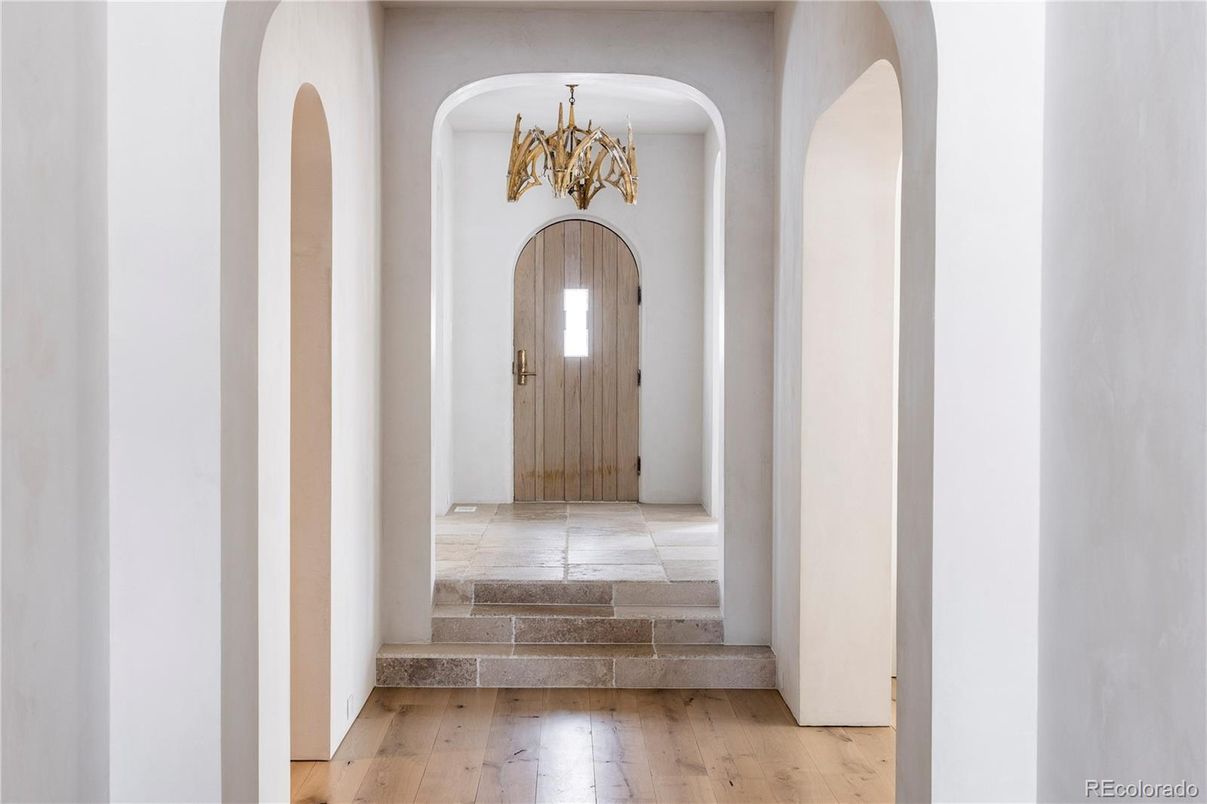 Chandelier, Interior, Wood Texture Flooring