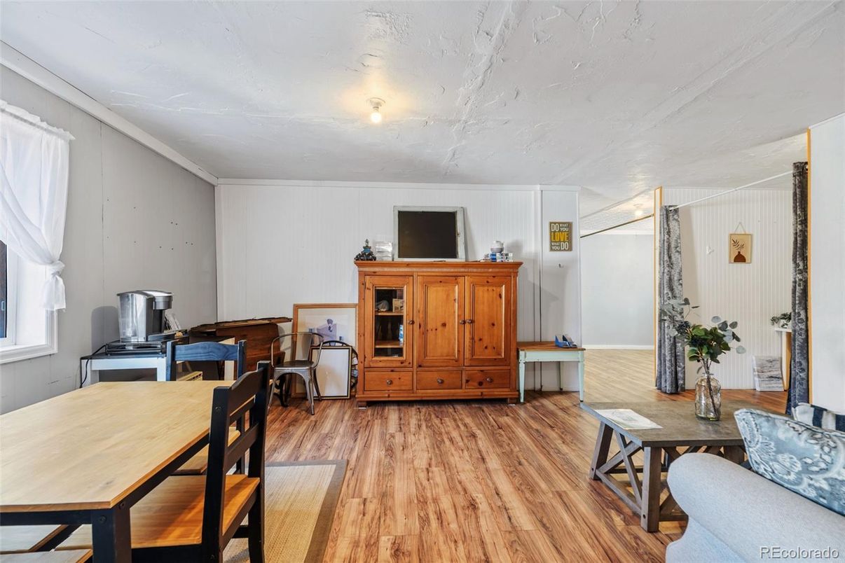 Dining room, Interior, Wood Texture Flooring