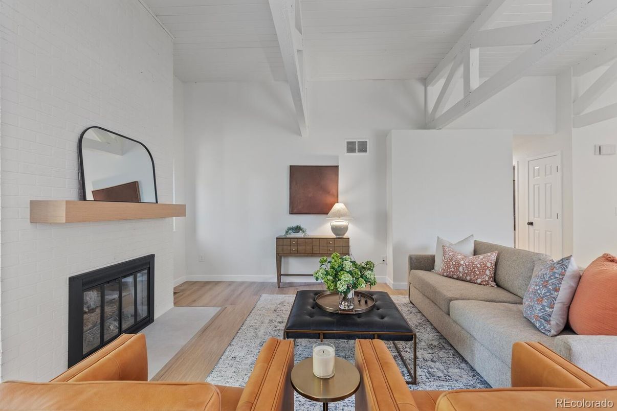Fireplace, Interior, Living room, Wood Texture Flooring