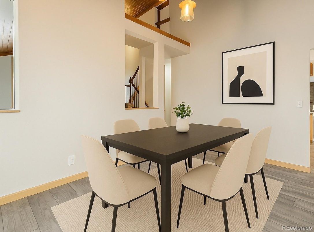 Dining room, Interior, Wood Texture Flooring