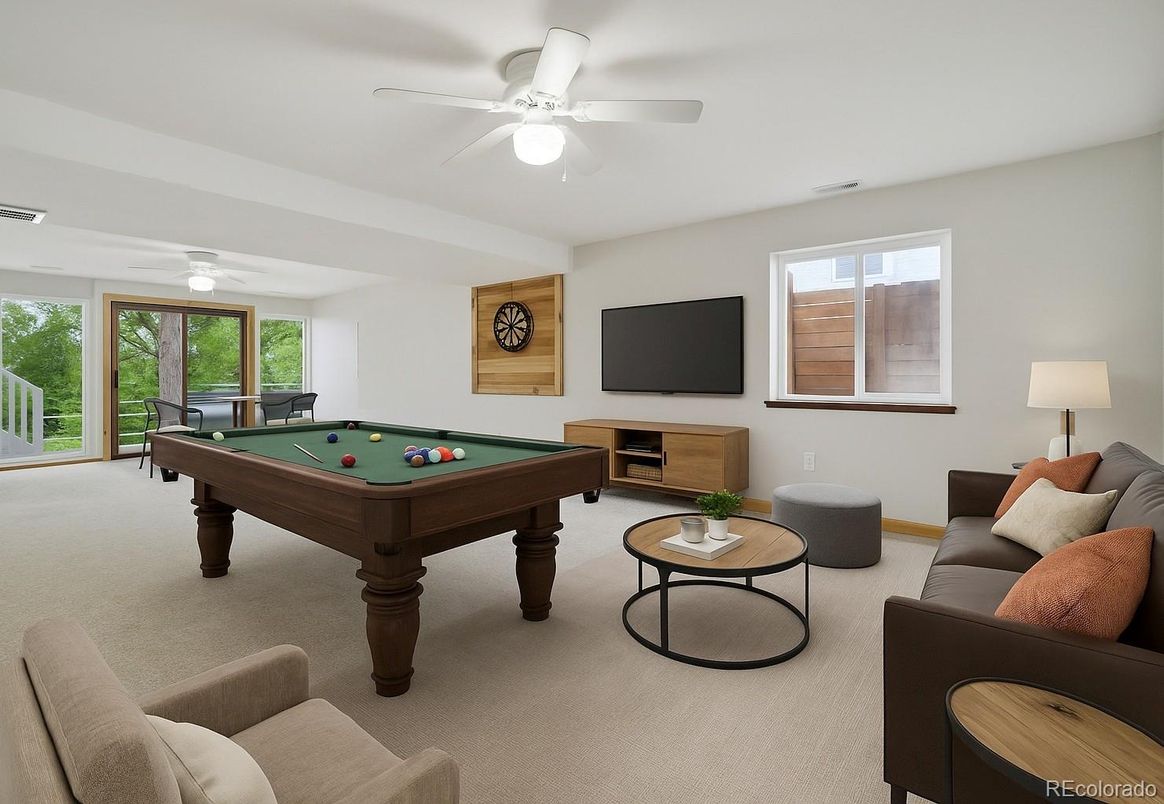 Billiard Table, Game Room, Interior, Living room