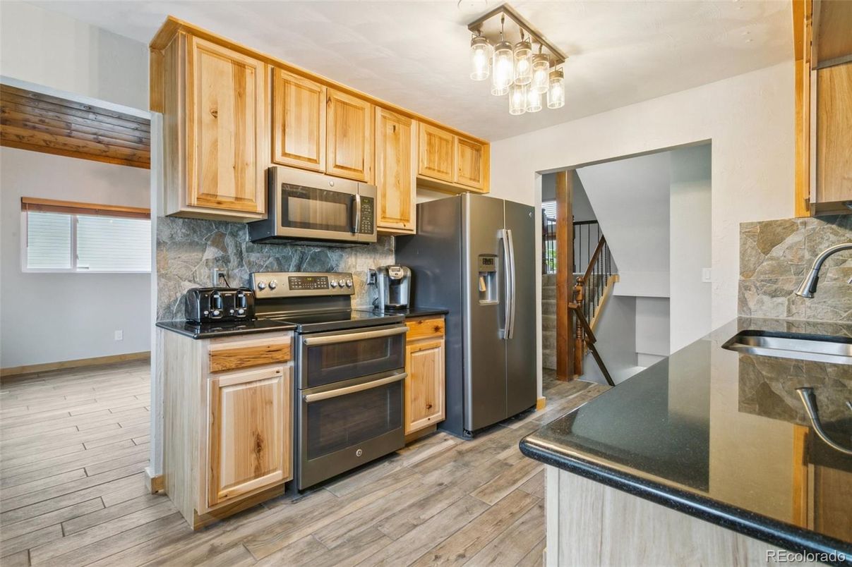Interior, Kitchen, Wood Texture Flooring
