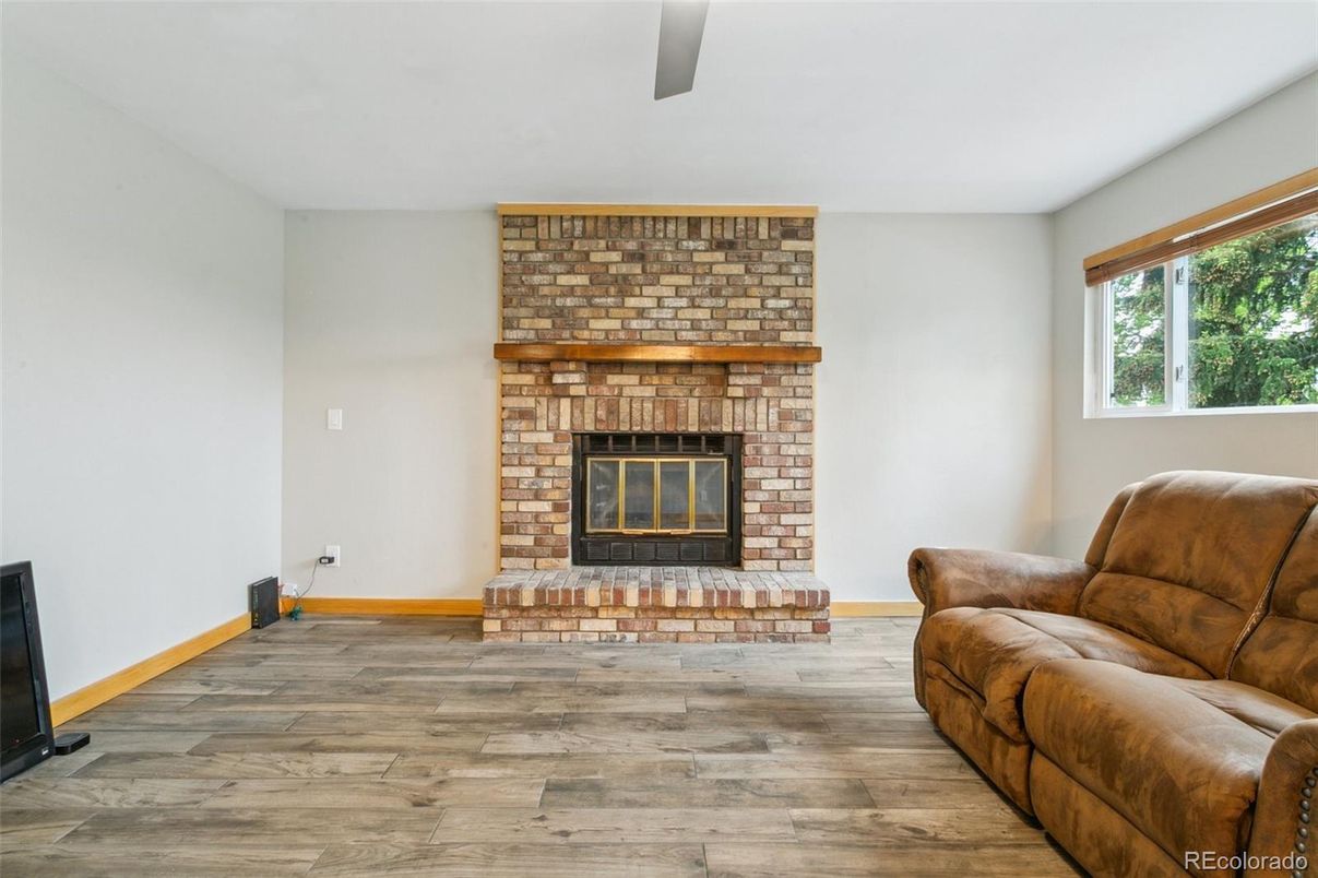 Fireplace, Interior, Wood Texture Flooring