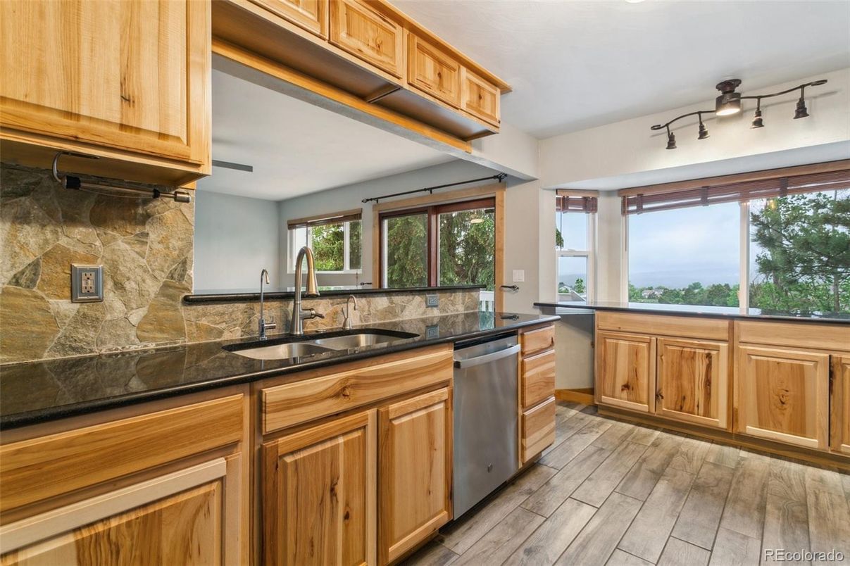Interior, Kitchen, Wood Texture Flooring