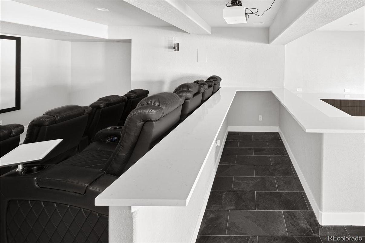 Home Theatre Room, Interior, Projection Screen, Recessed Lighting, Theatre Room